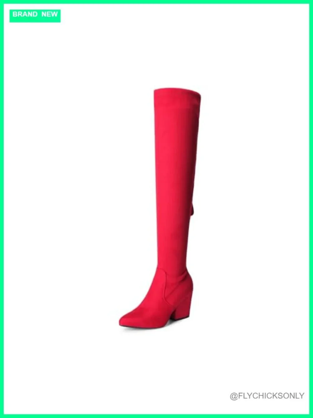 Women's Over the Knee High Heeled Boots Pointed Toe